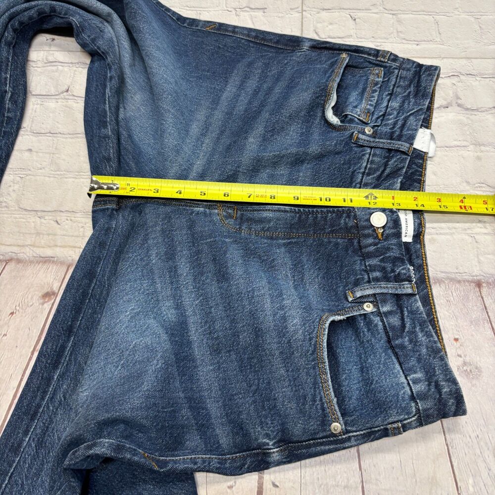 Good American Good Petite Palazzo Wide Leg Jeans Size 14/32 Denim C131 -15 - Picture 6 of 16